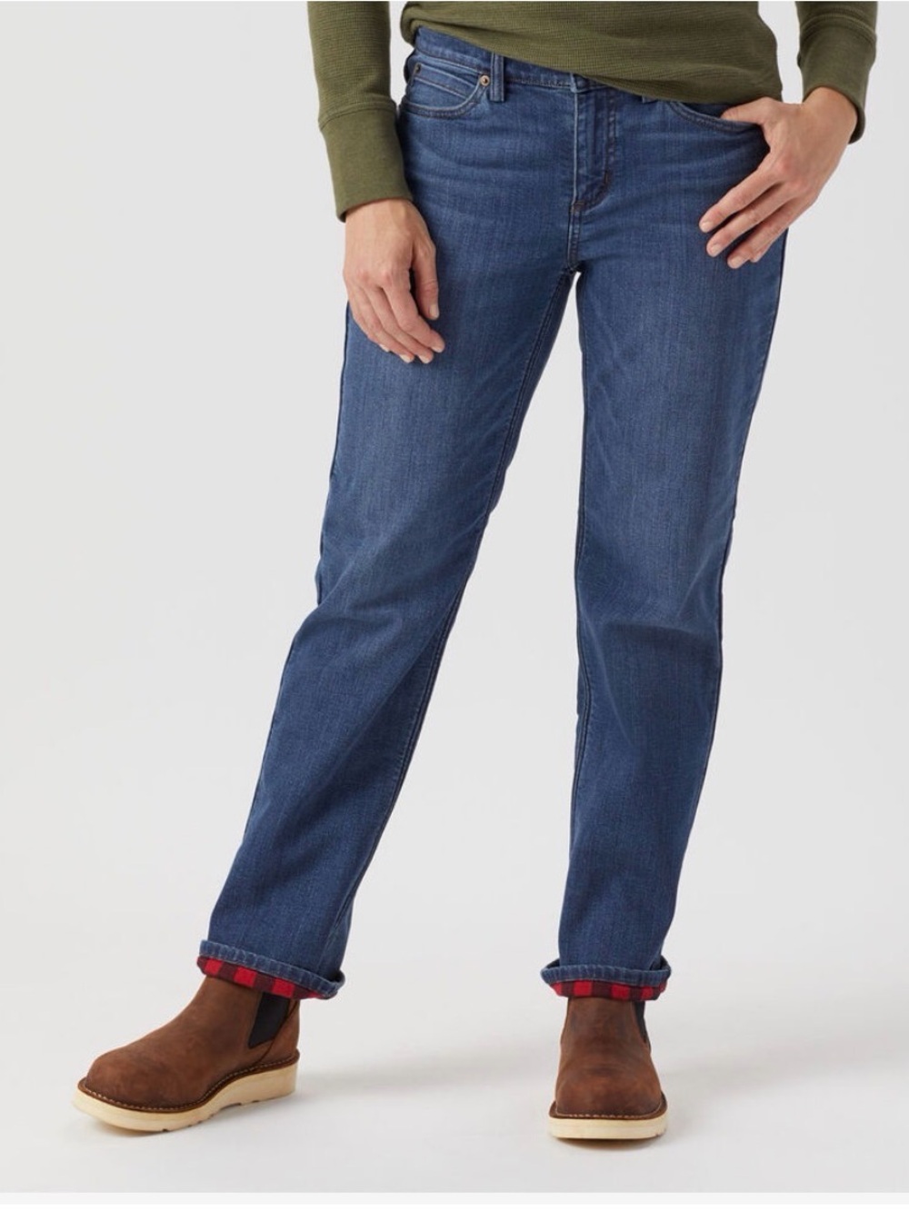 Duluth Women's Daily Denim Lined Straight Leg Jeans size 8/31